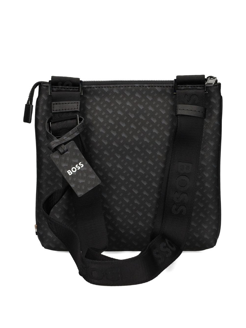 BOSS monogram-pattern messenger bag outlook