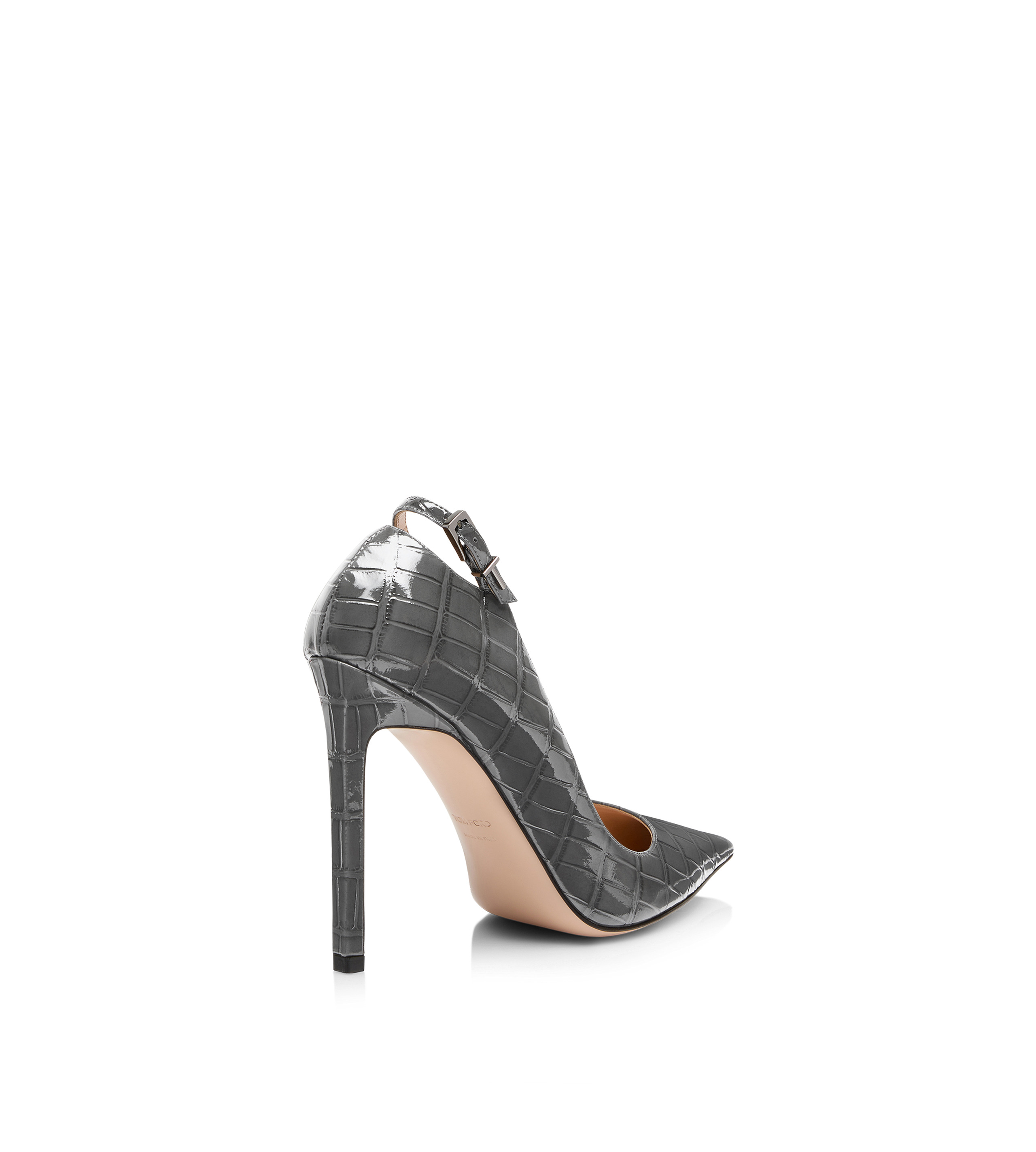 STAMPED CROCODILE LEATHER ANGELINA PUMP - 3