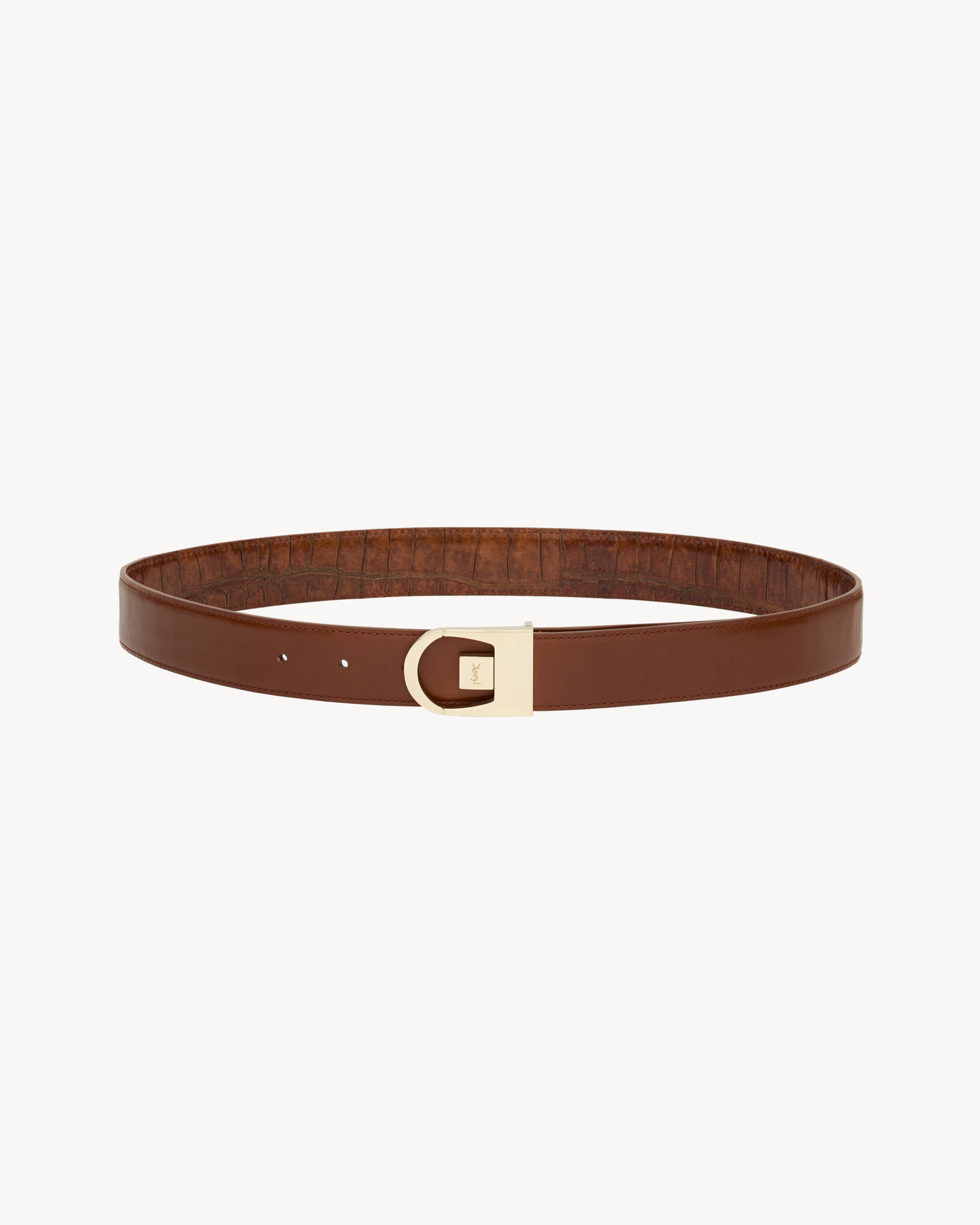 REVERSIBLE BELT IN CROCODILE-EMBOSSED LEATHER - 4
