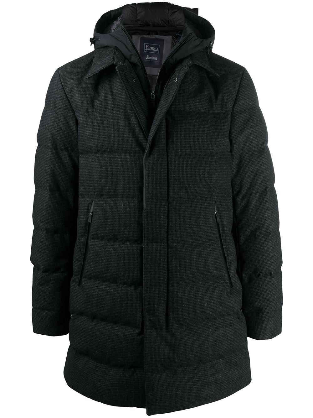 mid-length padded coat - 1