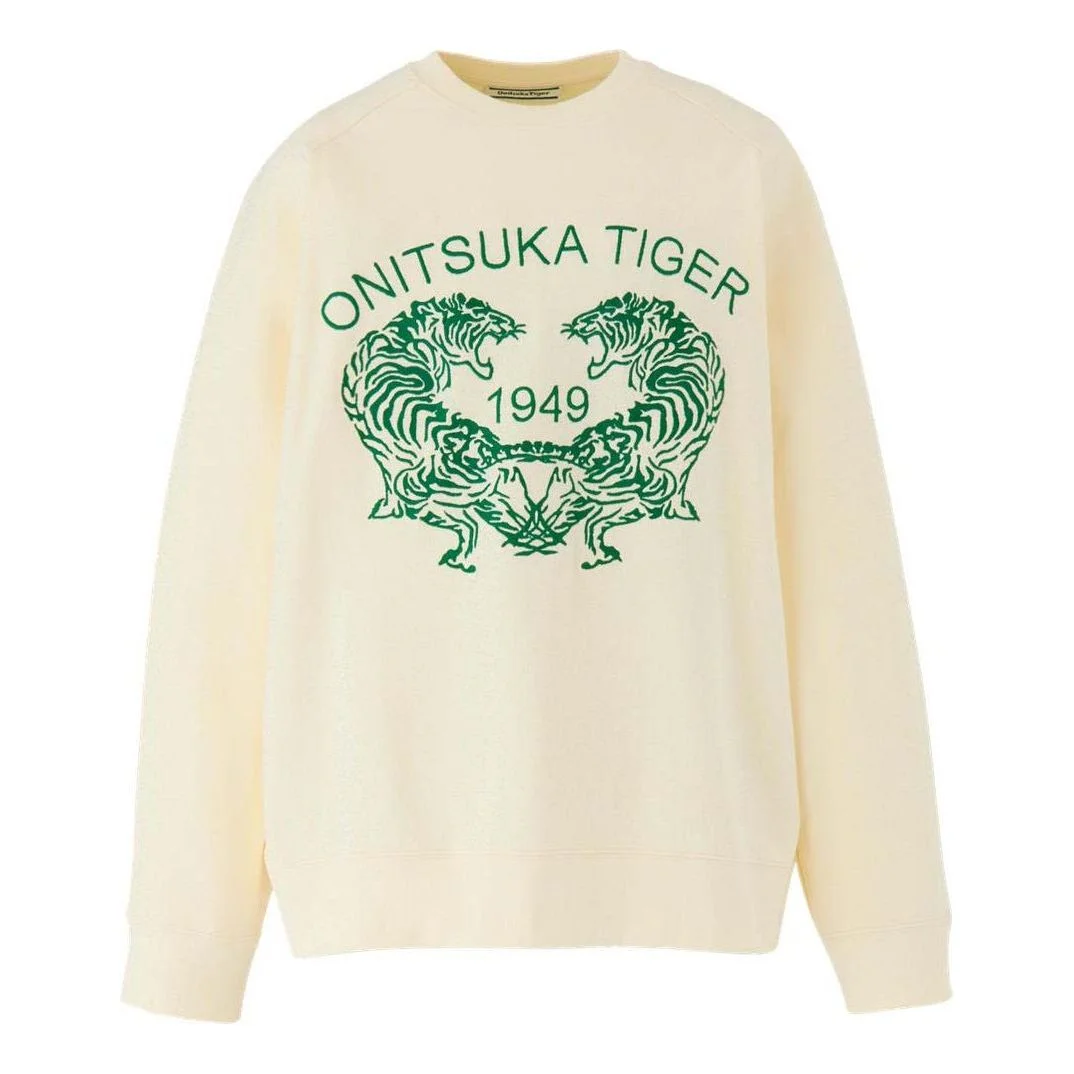 Onitsuka Tiger Graphic Sweatshirt 'Off White Green' 2183B406-700 - 1