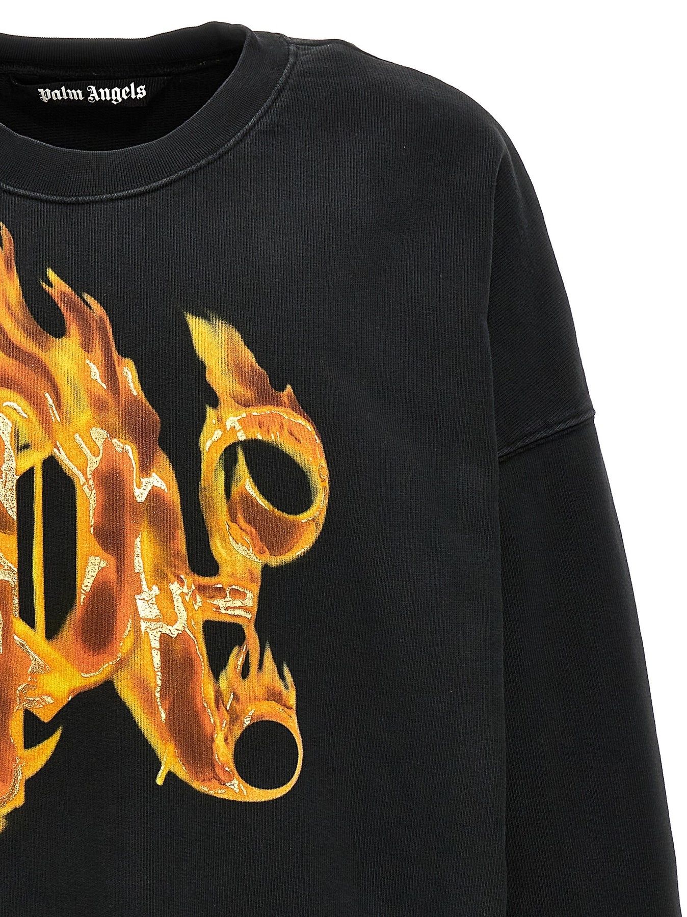 Burning Monogram Sweatshirt Black - 3