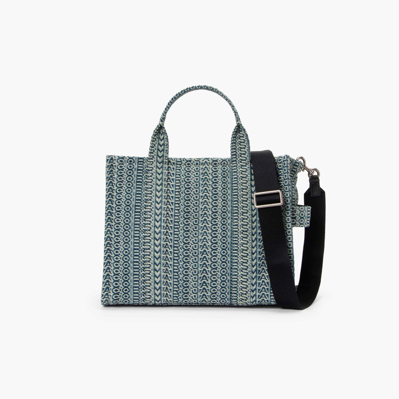 THE WASHED MONOGRAM DENIM MEDIUM TOTE BAG 1