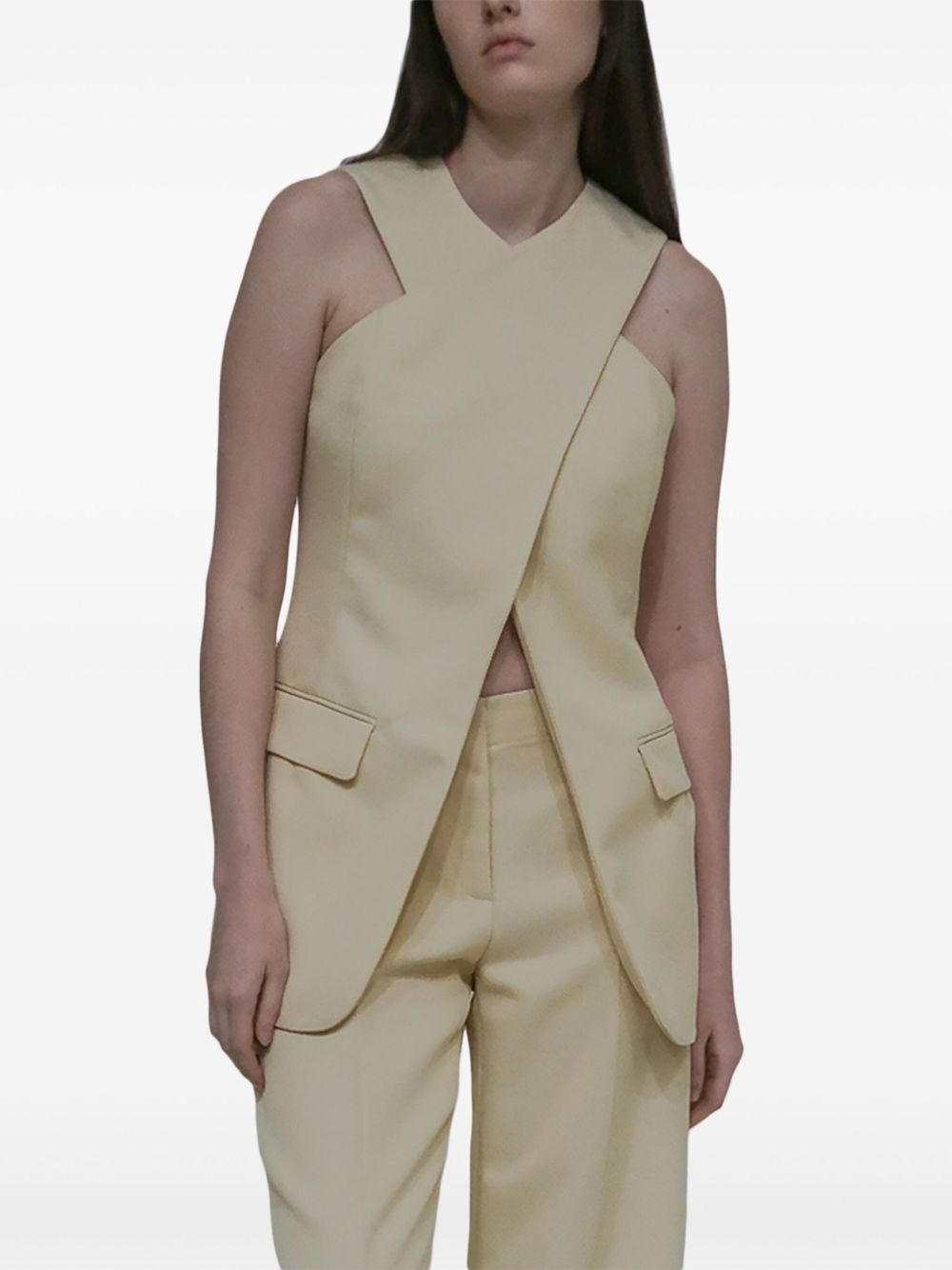 tailored cross-front top - 2