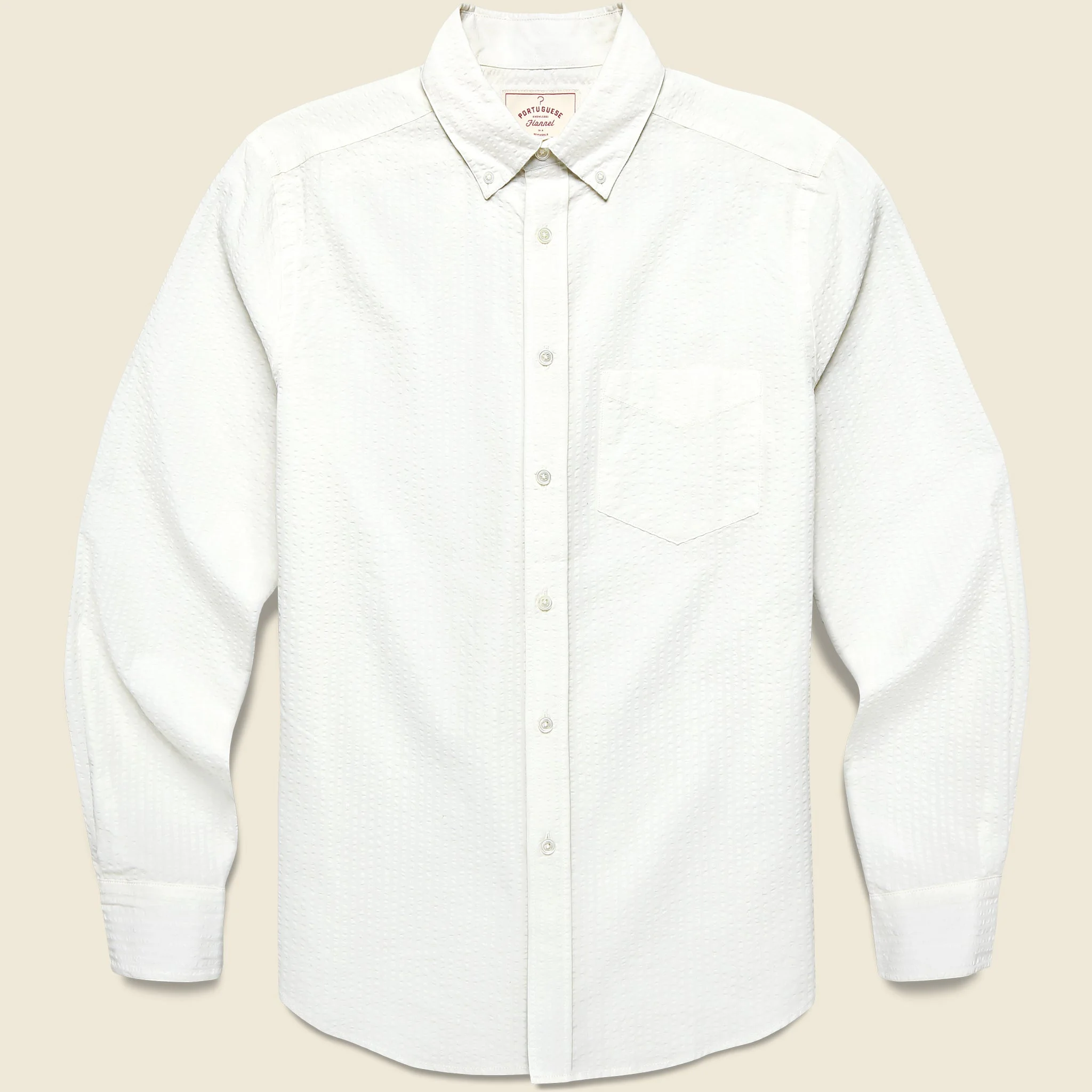 Pacifico Seersucker Shirt - White - 1