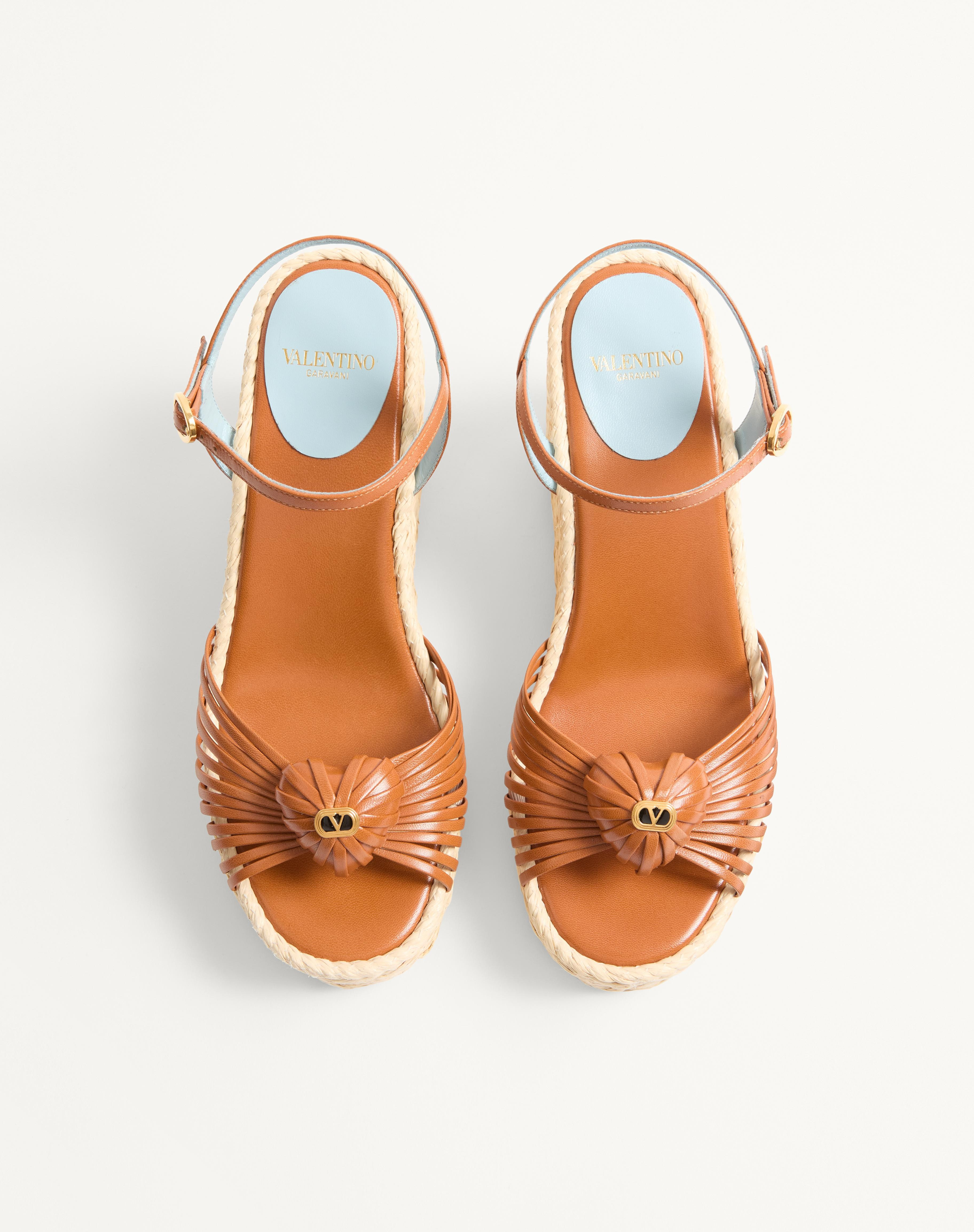ROYAL WEDGE SANDAL IN KIDSKIN 100MM - 4