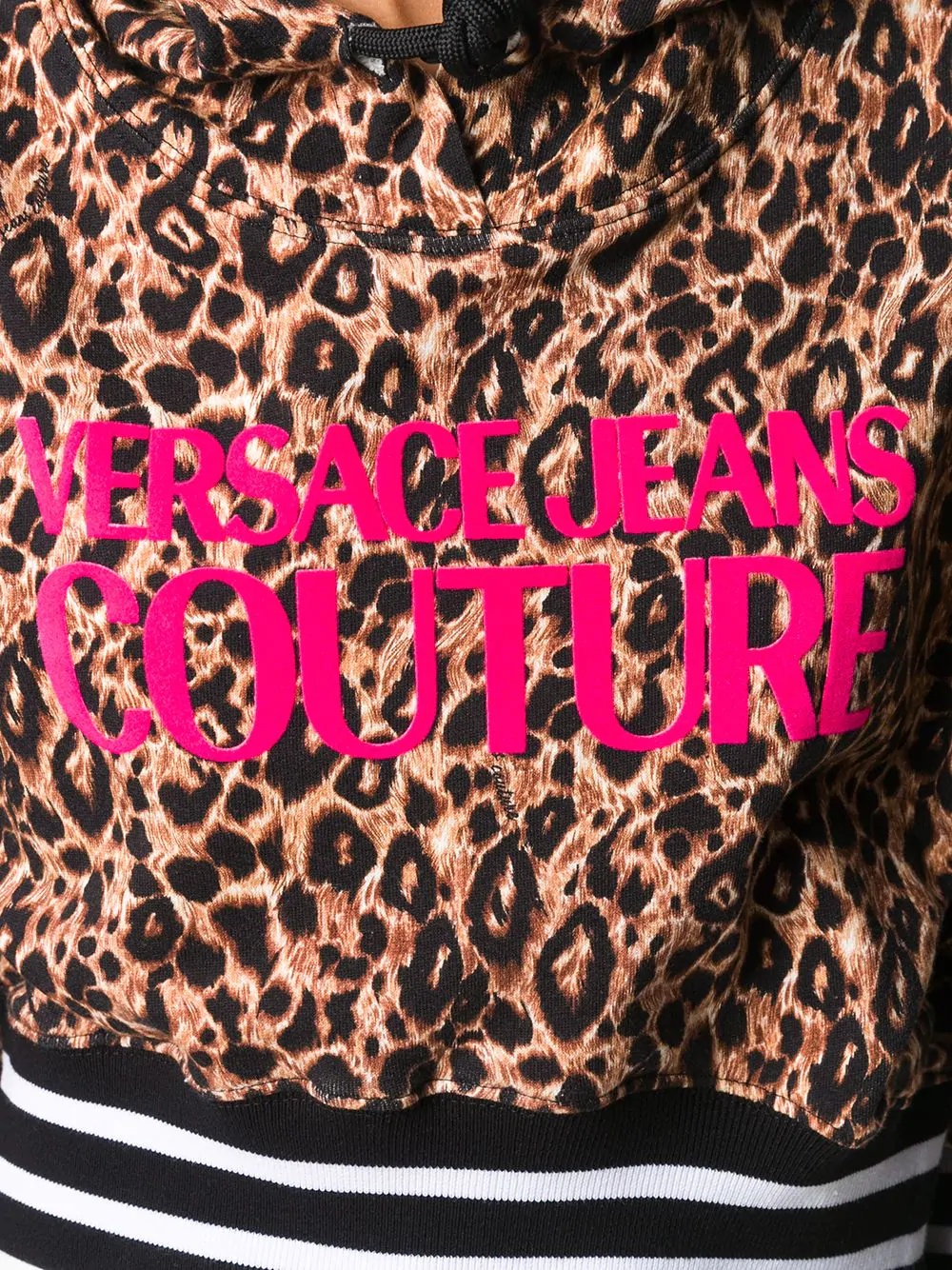 leopard print logo sweatshirt - 5