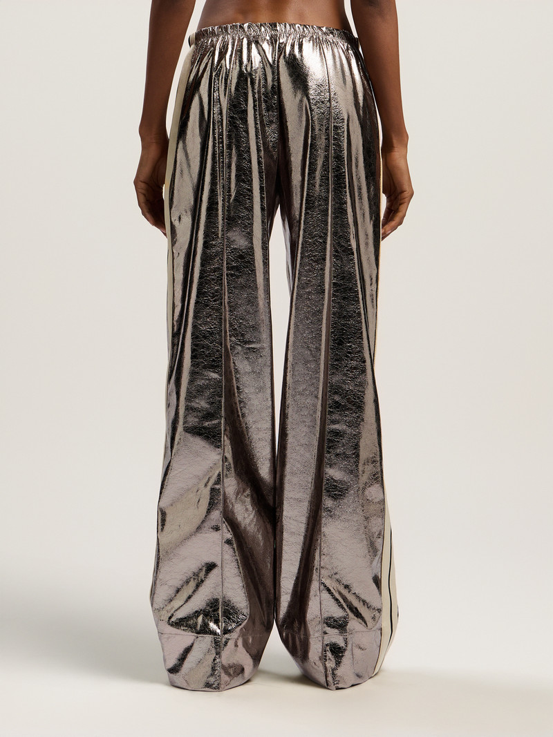Laminated Wide-Leg Track Pants 4