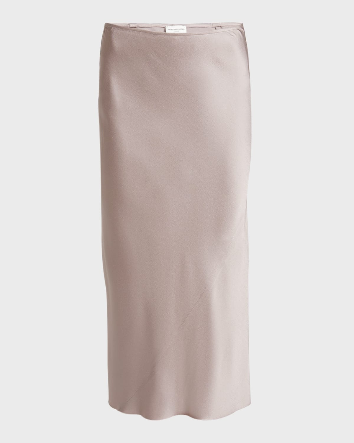 Sati Slit-Hem Satin Midi Skirt - 1