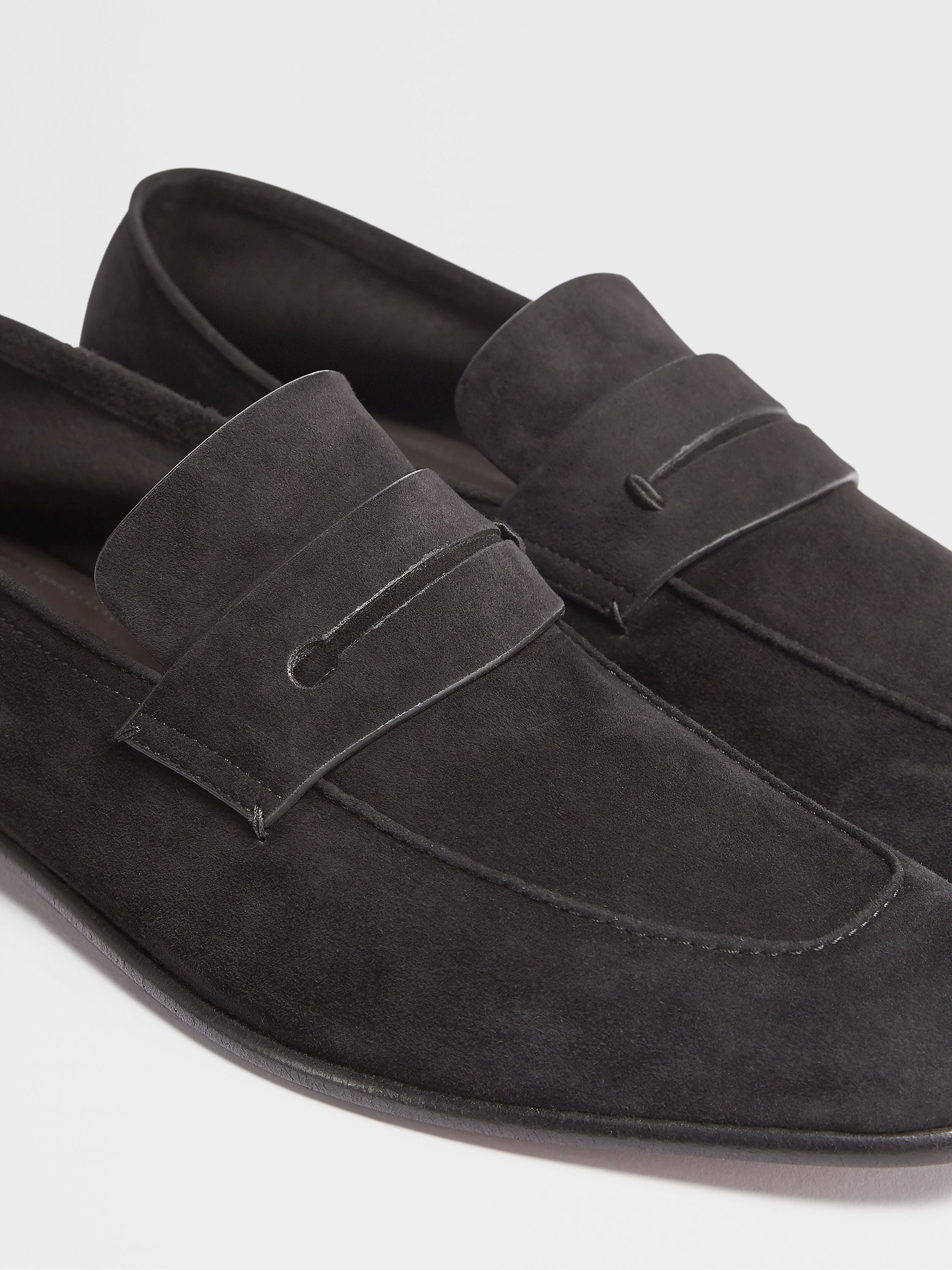 BLACK SUEDE L'ASOLA LOAFERS - 4