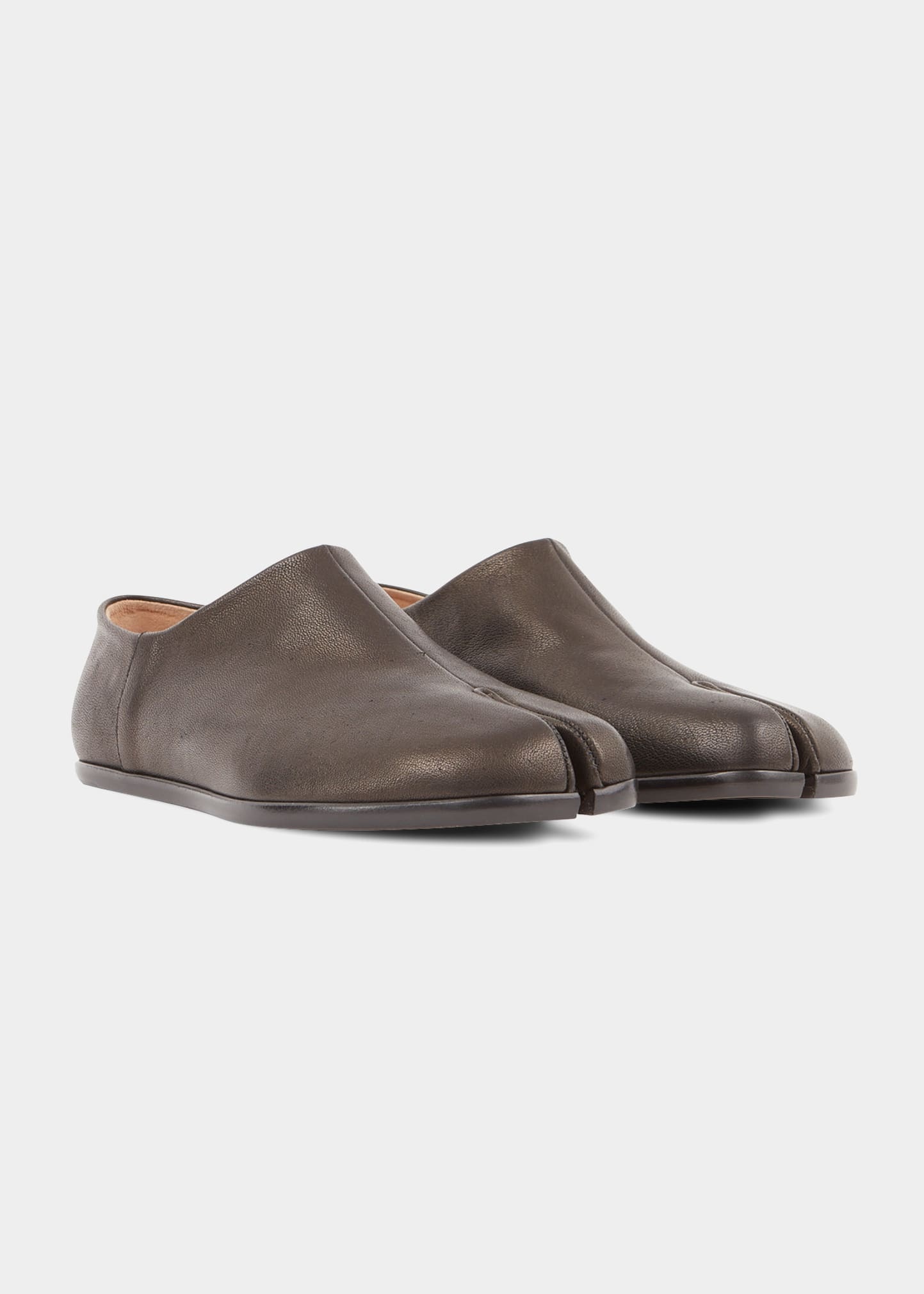 Men's Tabi Babouchev Tabi-Toe Leather Slip-On Shoes - 2