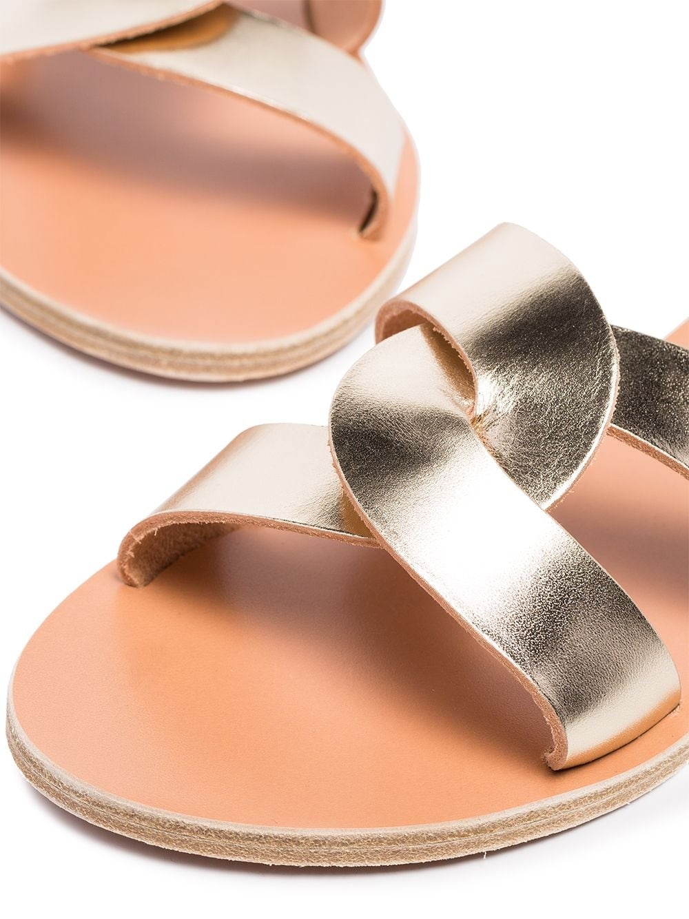 Gold Desmos crossover leather sandals - 4