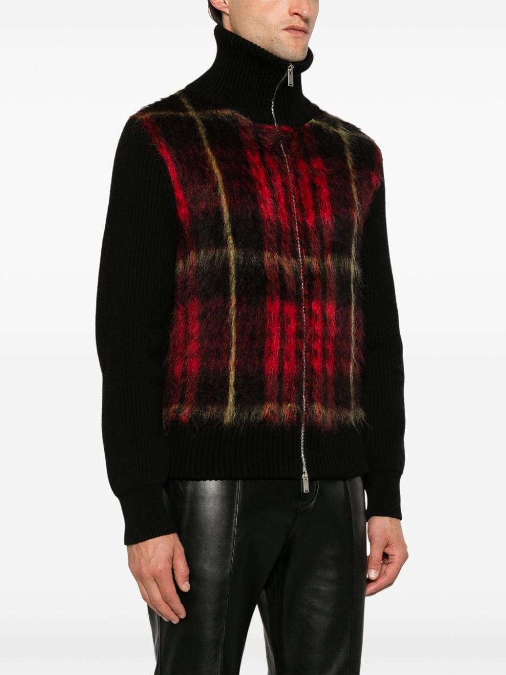 MacQueen-tartan zip-up cardigan - 3