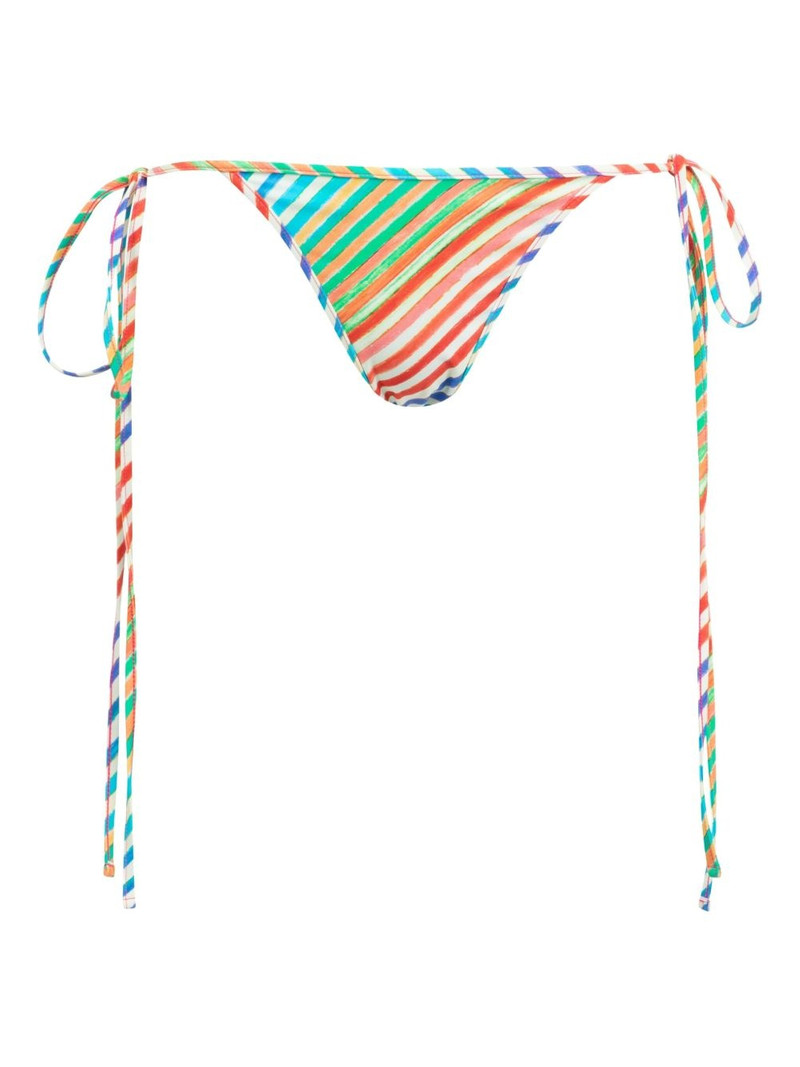 Bias Crayon striped tie-side bikini bottom - 1