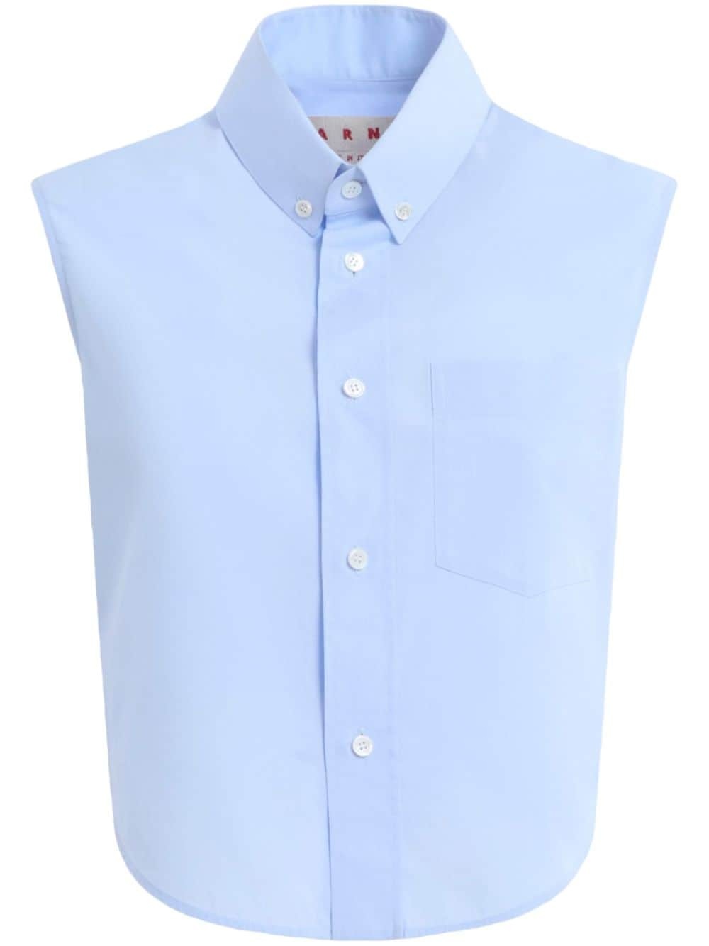sleeveless cotton shirt - 1