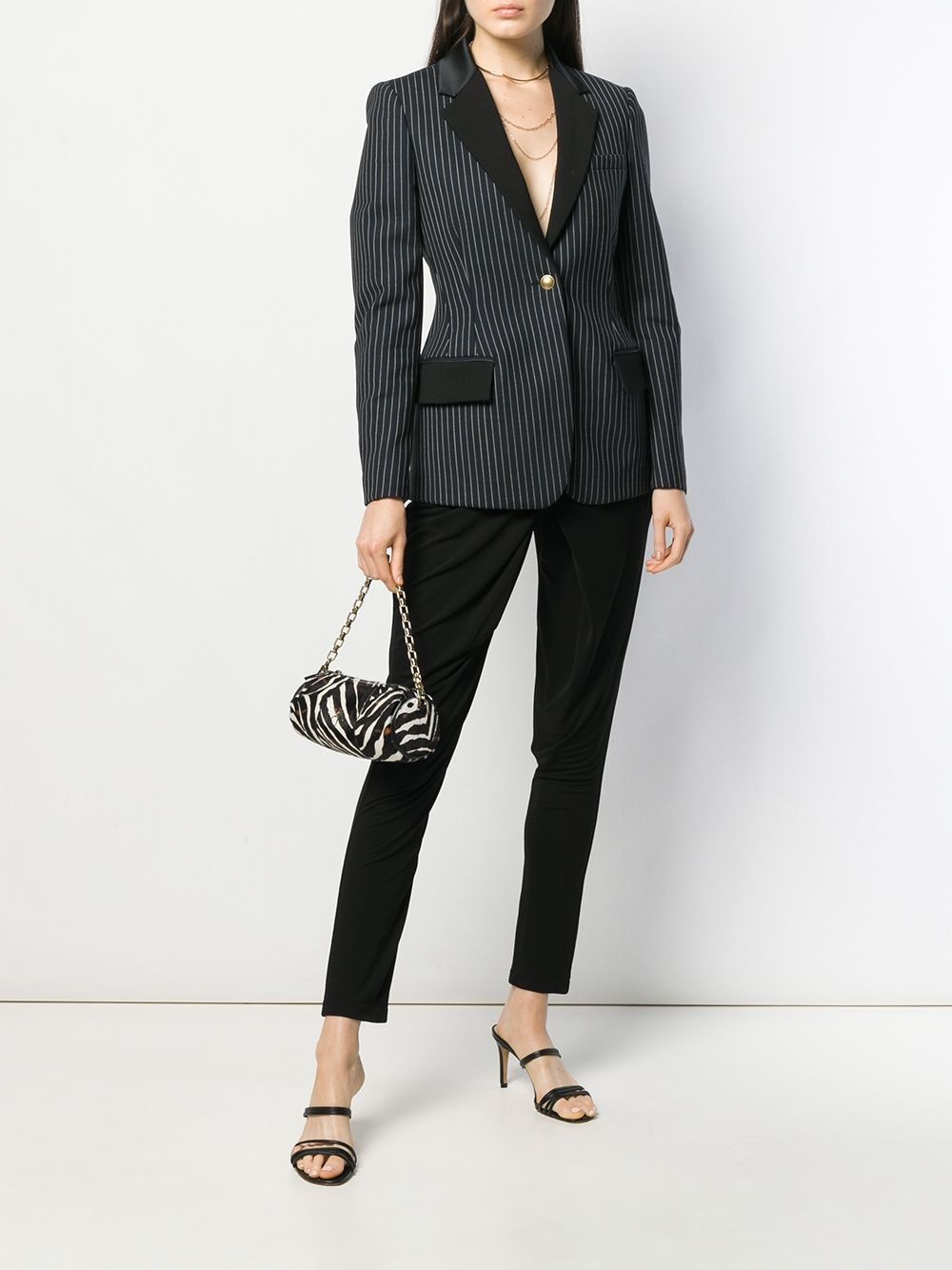 wrap-effect panelled trousers - 2