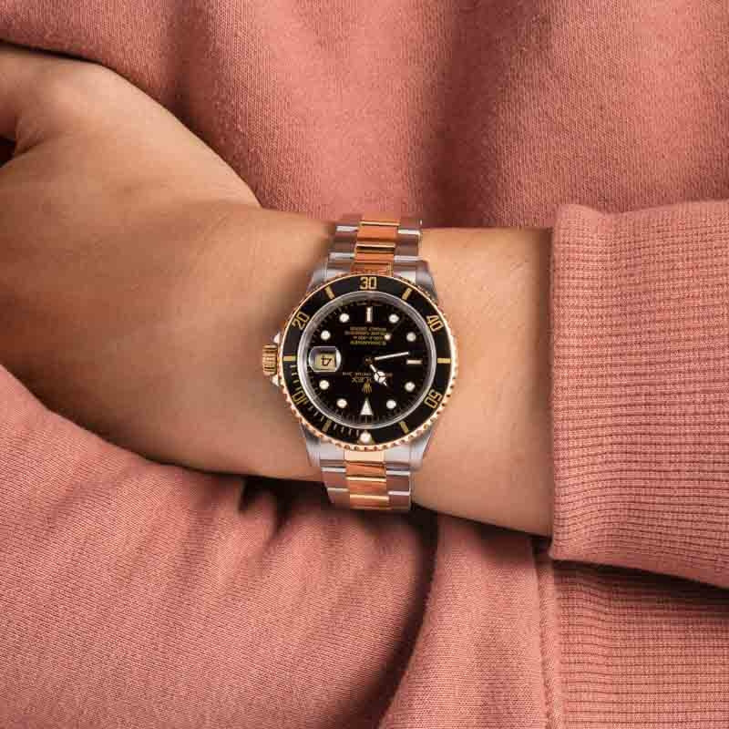 Pre-Owned Rolex Submariner Ref 16613 Black Dial - 5
