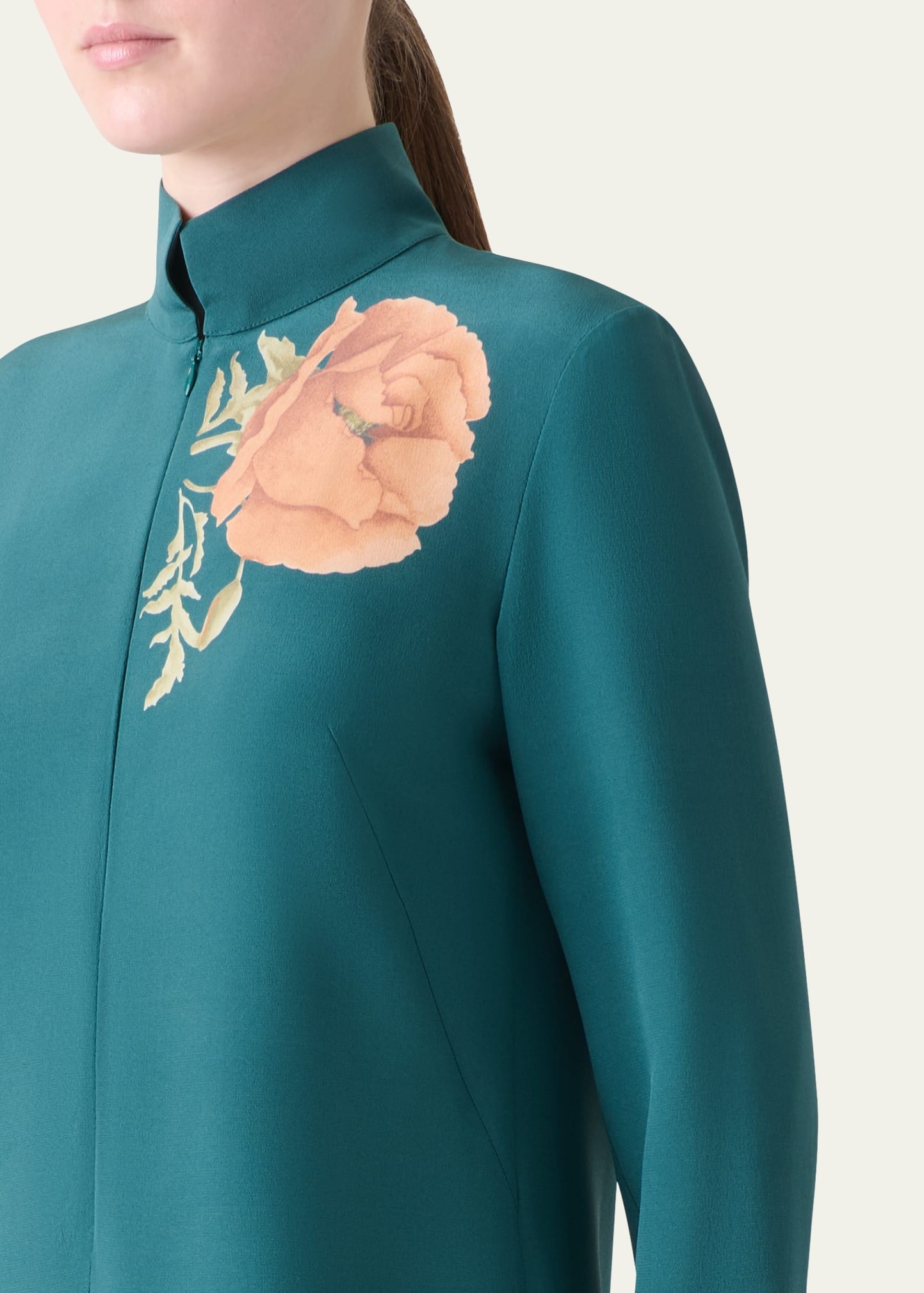 Anemone Print Silk Crepe Tunic - 5