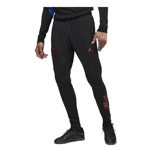 Air Jordan Solid Color Embroidered Sports Pants/Trousers Men's Black DN1265-010 - 1