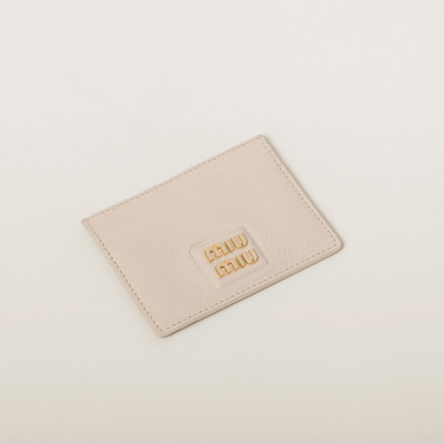 Miu Miu Madras leather card holder outlook