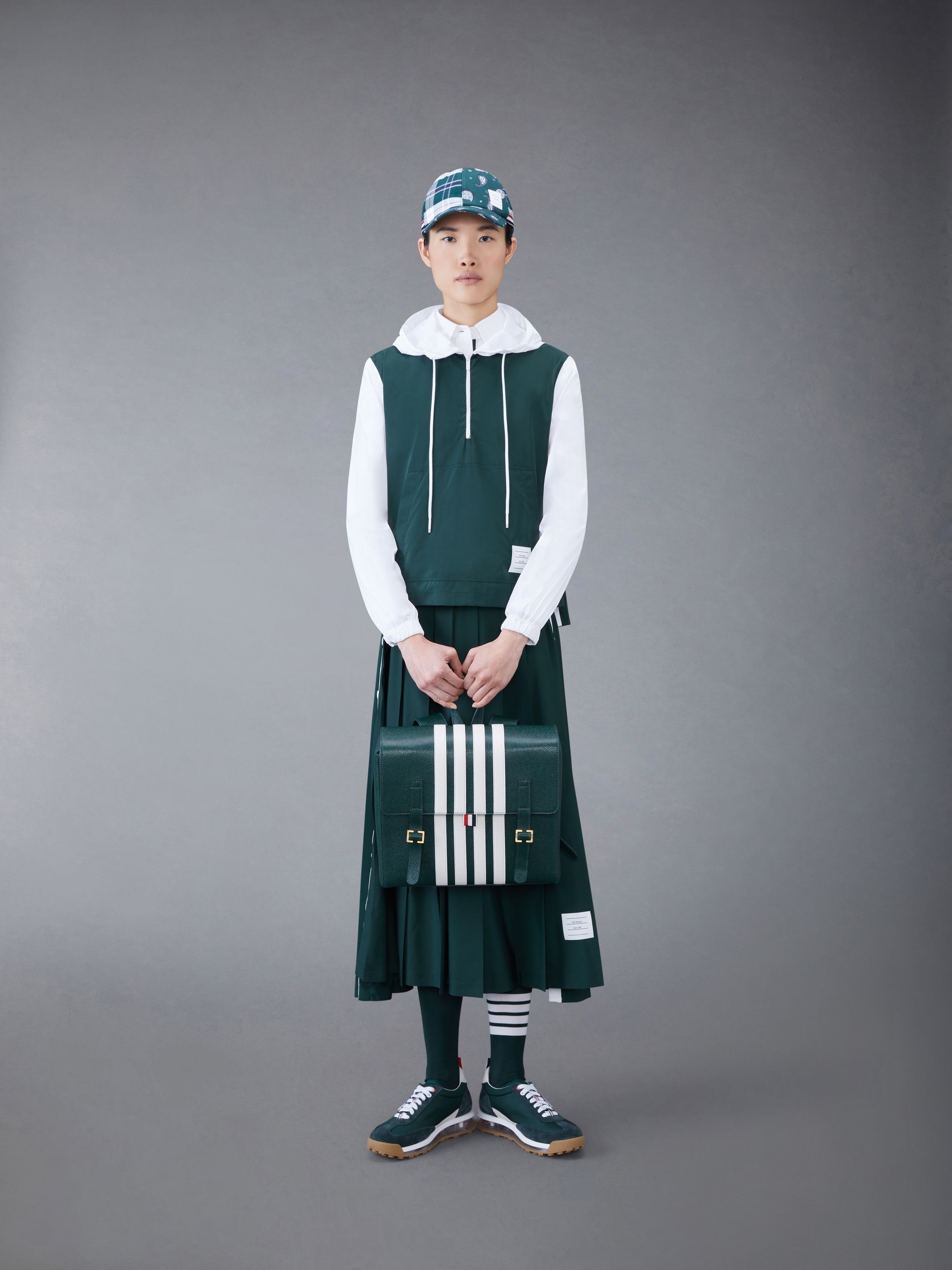 Poly Twill Side Vent Pleated Skirt - 4