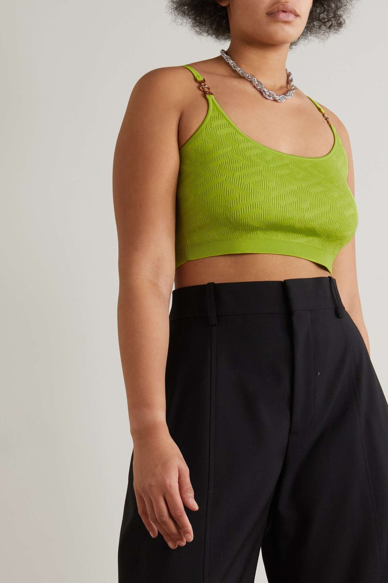 Cropped embellished knitted top 3