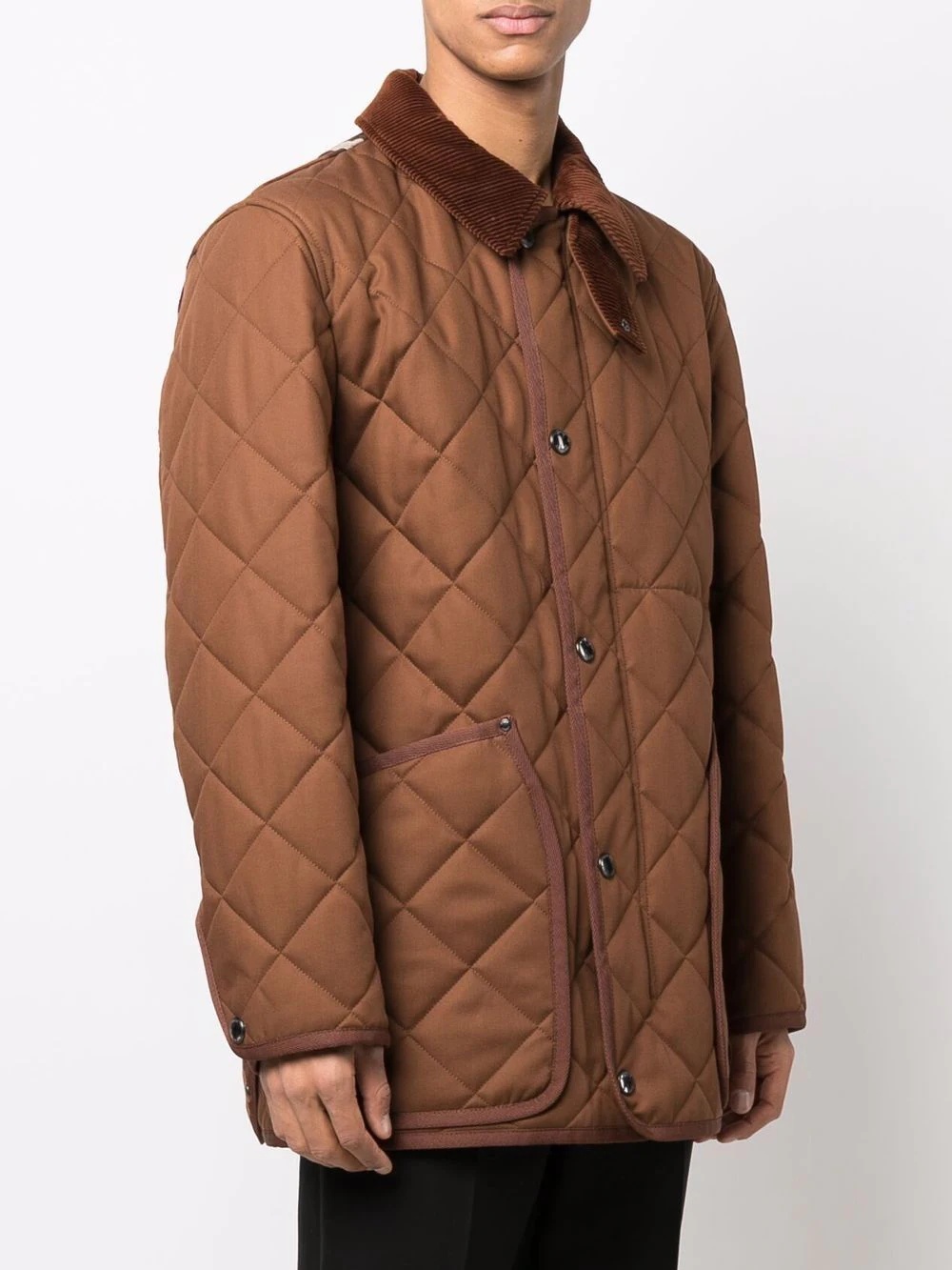 Vintage Check quilted car coat - 4