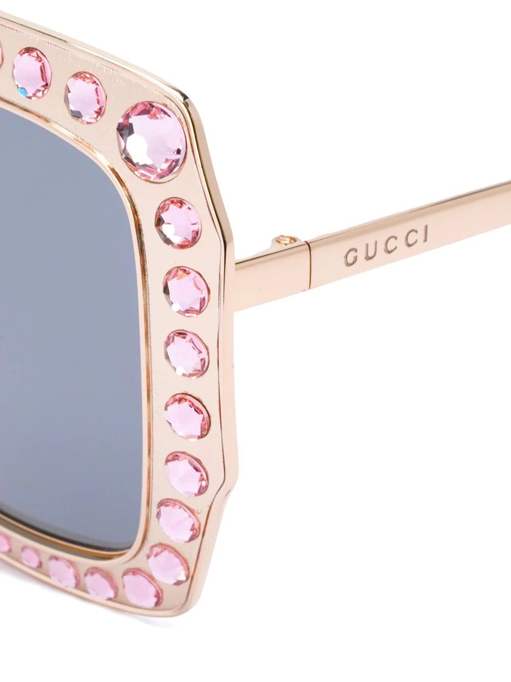 Oversized acetate glitter sunglasses - 3