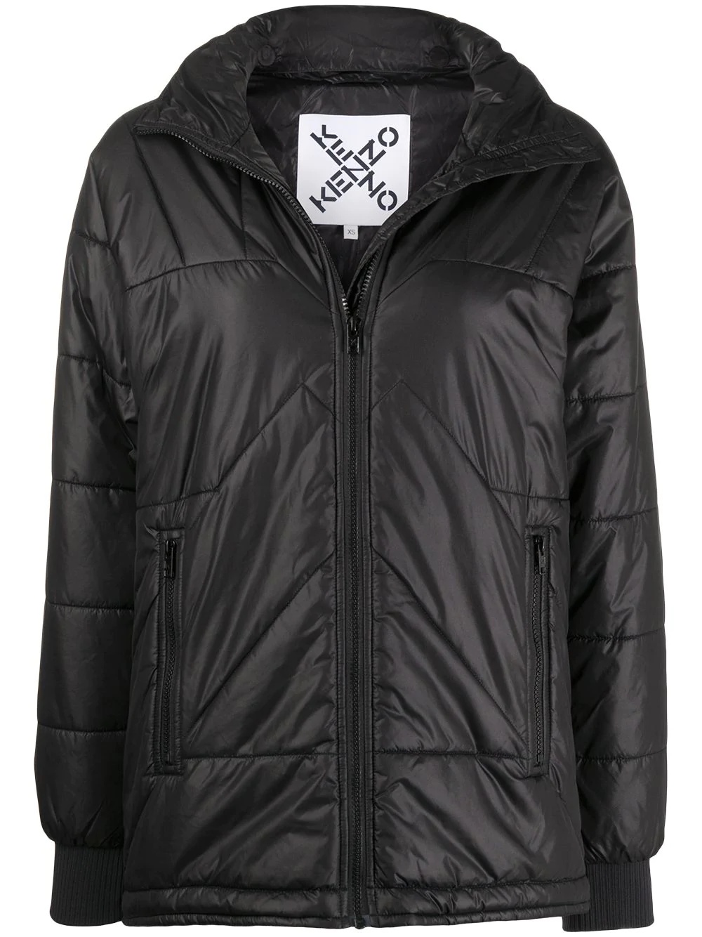 stitched puffer jacket - 1