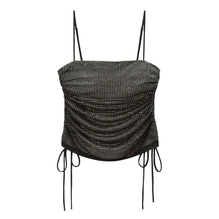 T by Alexander Wang Crystal-Embellished Hotfix Cami Top - 5