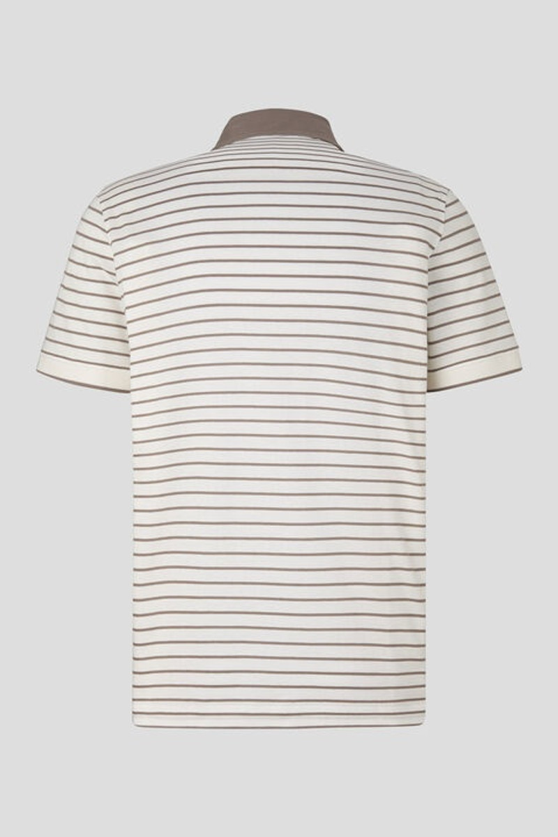 BOGNER Duncan polo shirt in Off-white/Taupe outlook