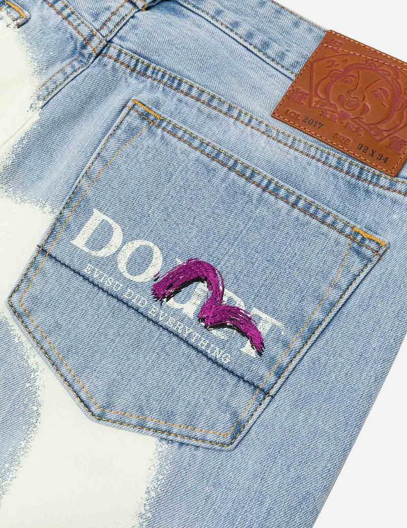 Graffiti-Style Daicock Print Carrot Fit Jeans #2017 6