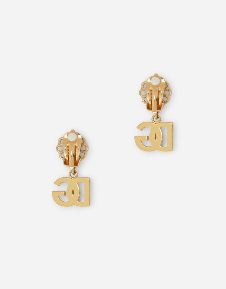 Earrings with DG logo and pearl - 2
