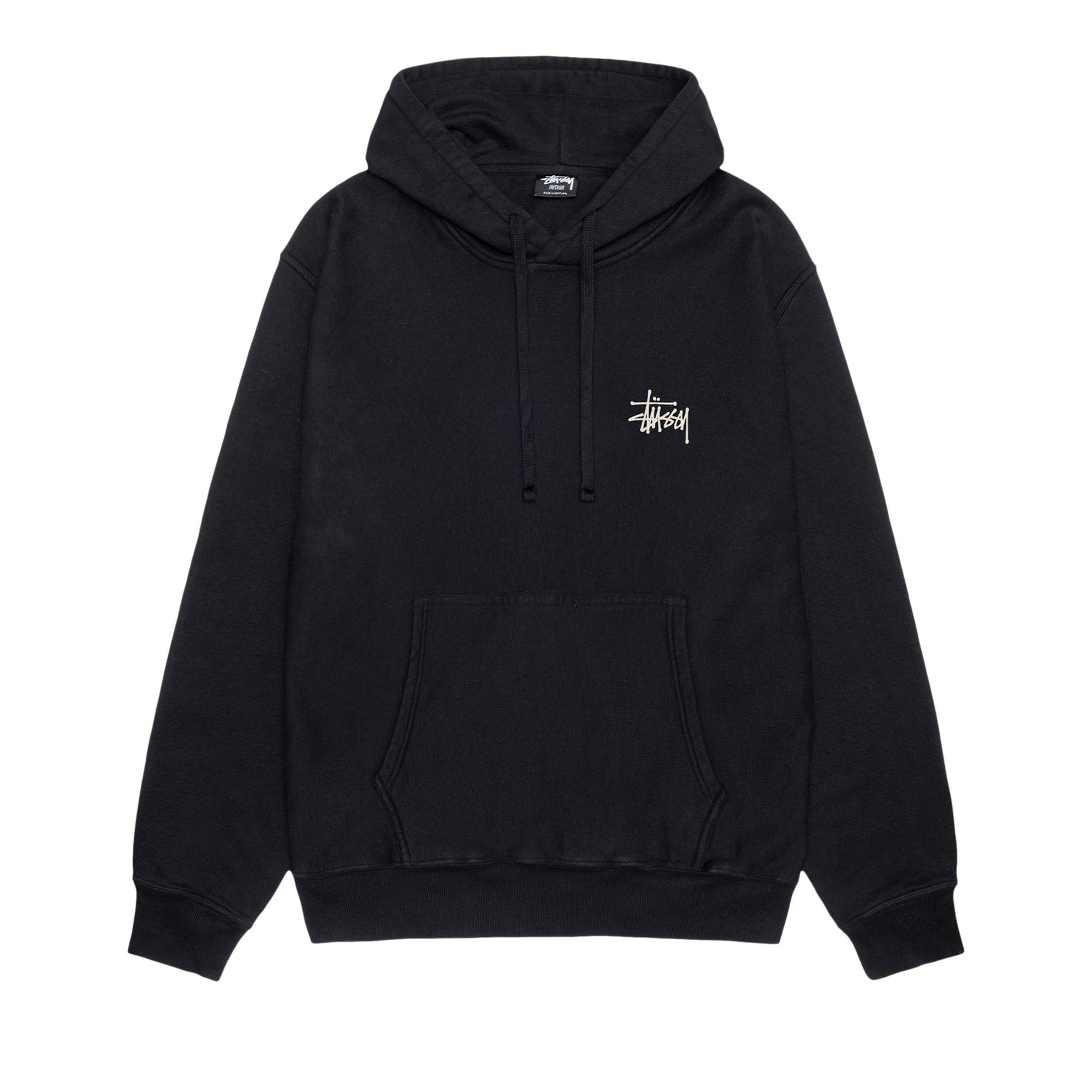 Stussy Pigment Dyed Built Tough Hoodie 'Black' - 1