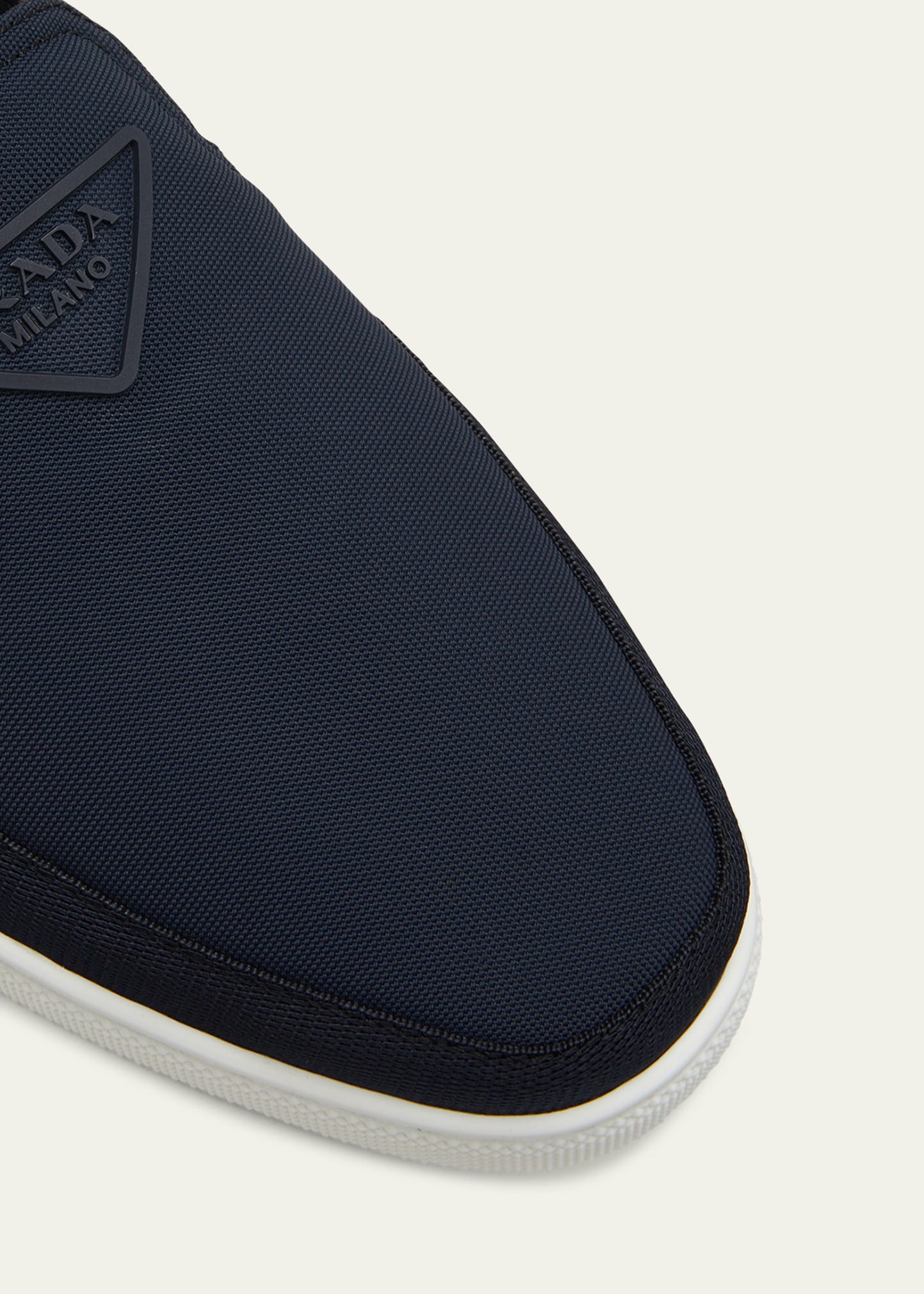 Men's Triangle Logo Nylon Slip-On Sneakers - 3