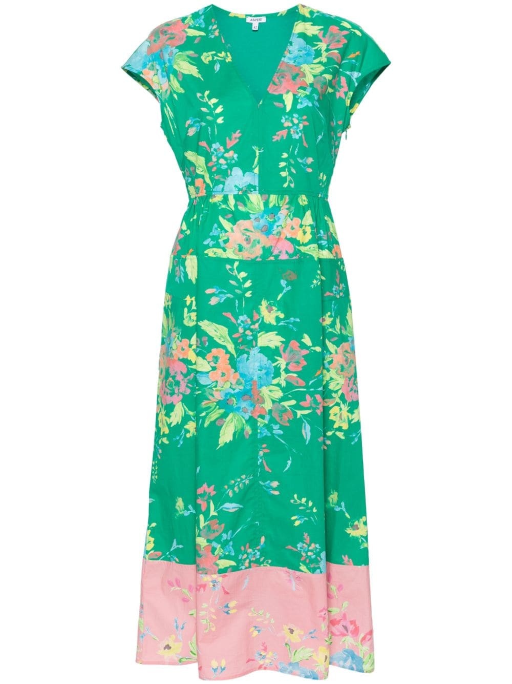 floral-print cotton dress - 1