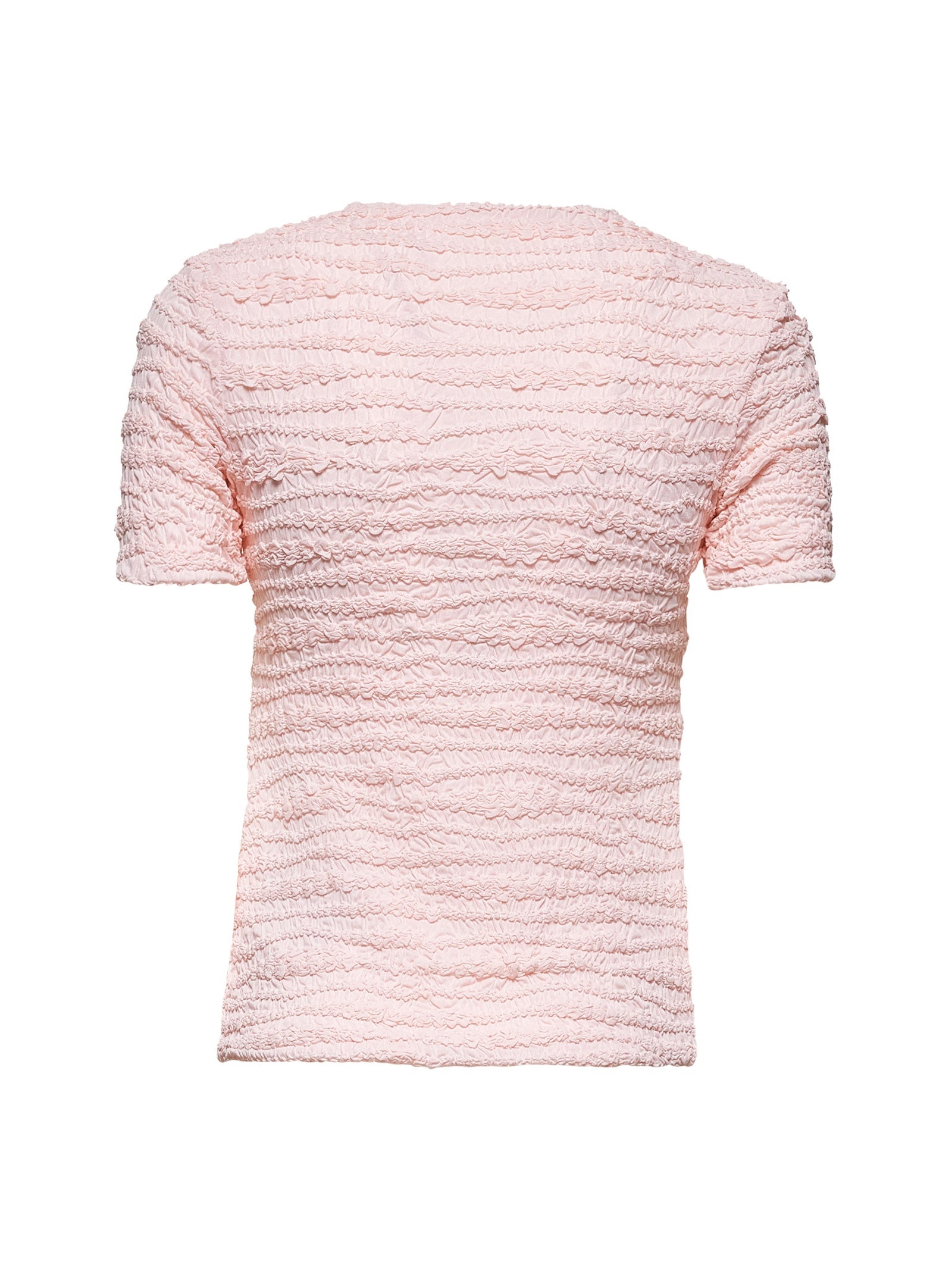 Pink embroidered crepe jersey T-shirt - 2