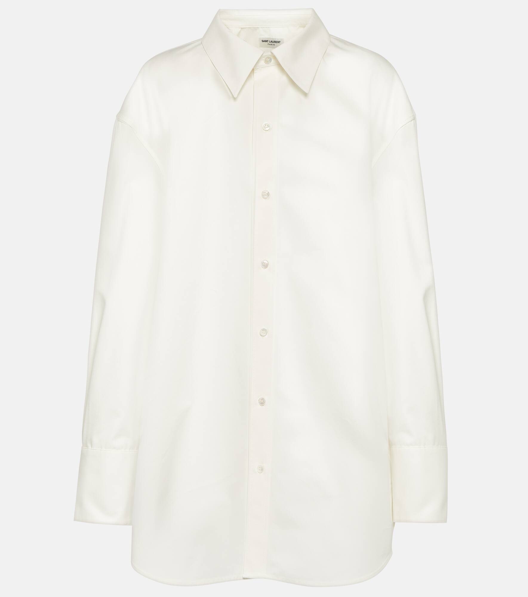 Oversized cotton poplin shirt - 1