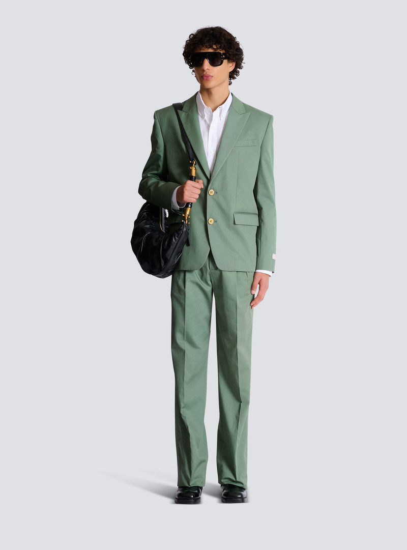 Balmain Cotton twill 2-button jacket outlook