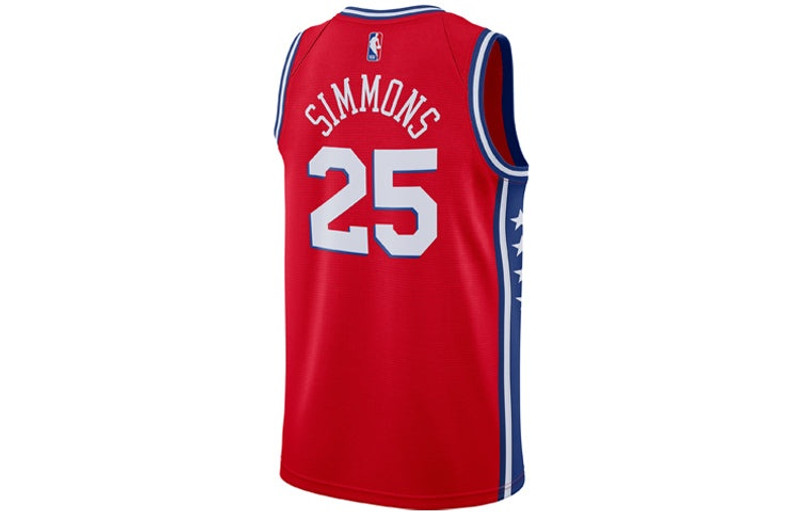 Nike Nike Philadelphia 76ers Ben Simmons Swingman Jersey For Men Red AT9812-658 outlook
