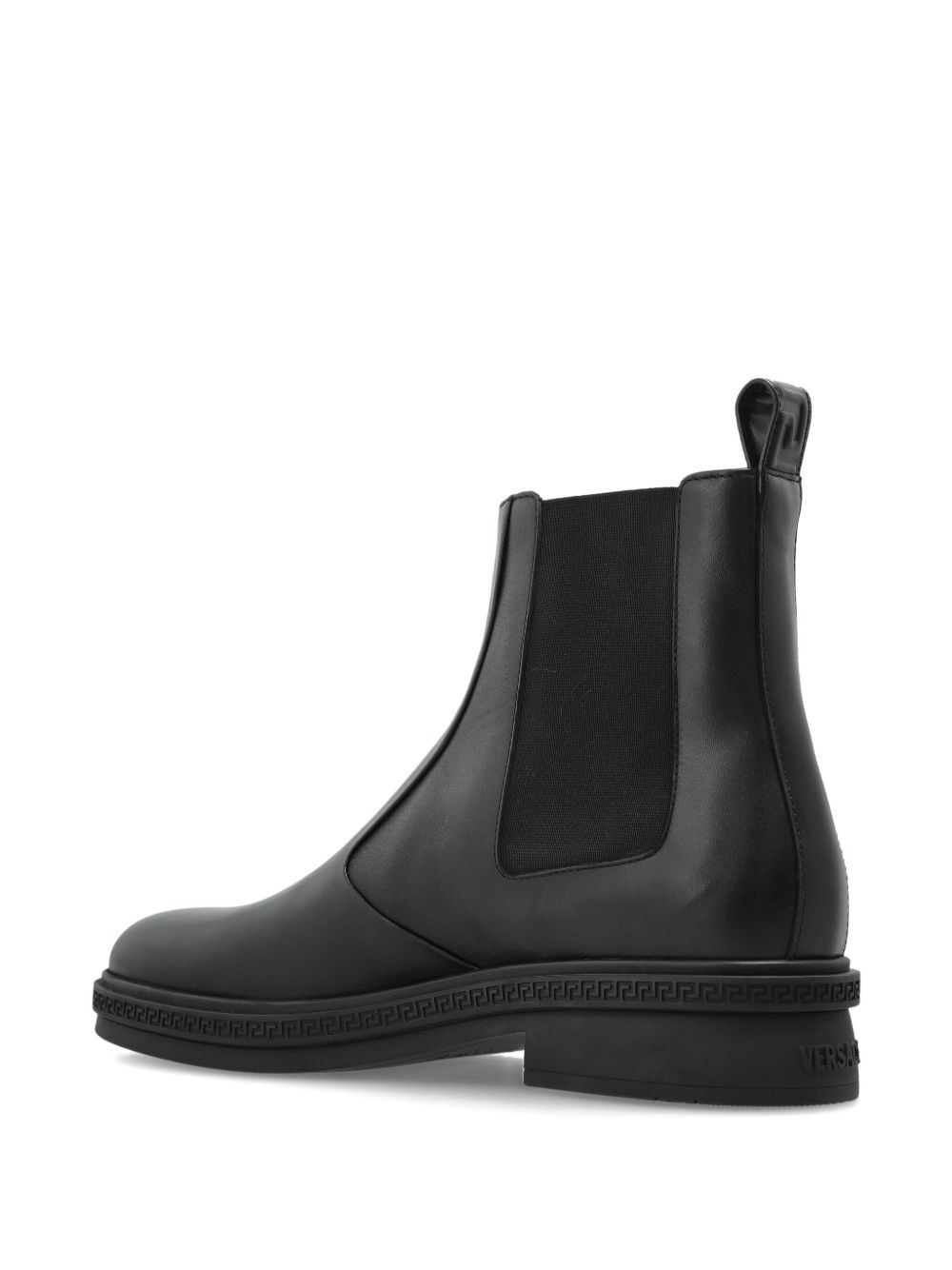 Greca-trim leather Chelsea boots - 3