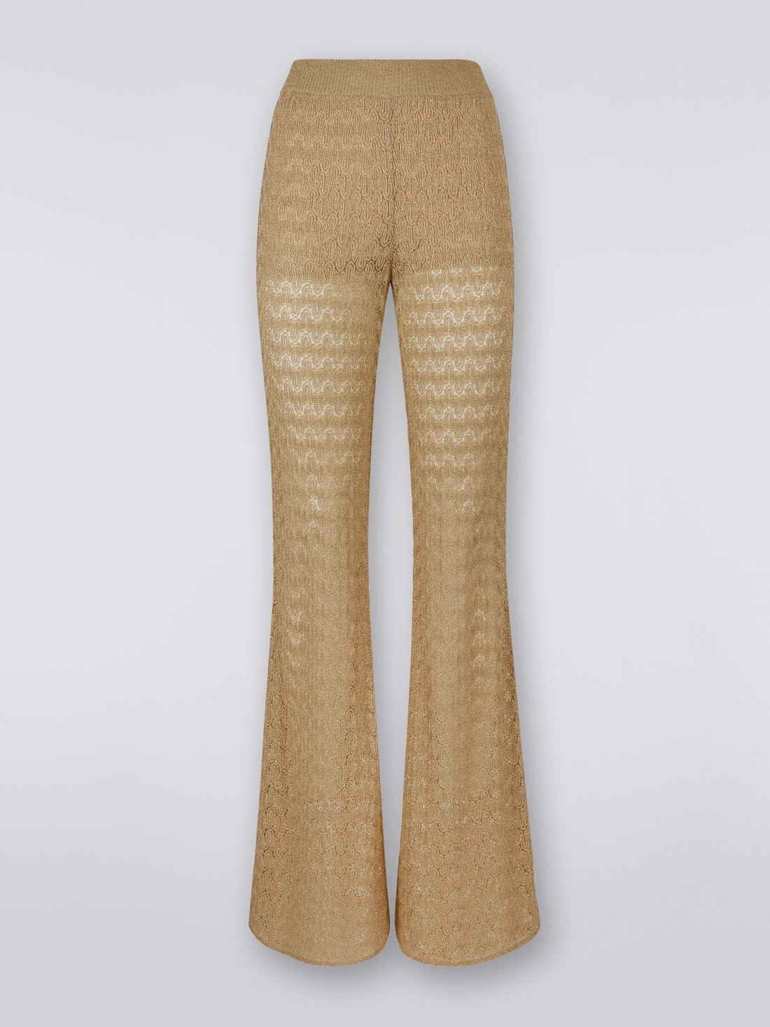 Viscose blend knitted flared trousers - 1