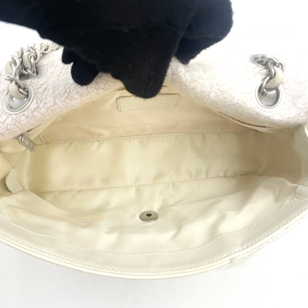 Chanel No. 14 Ivory Patchwork Tweed Flap Bag Medium - 16