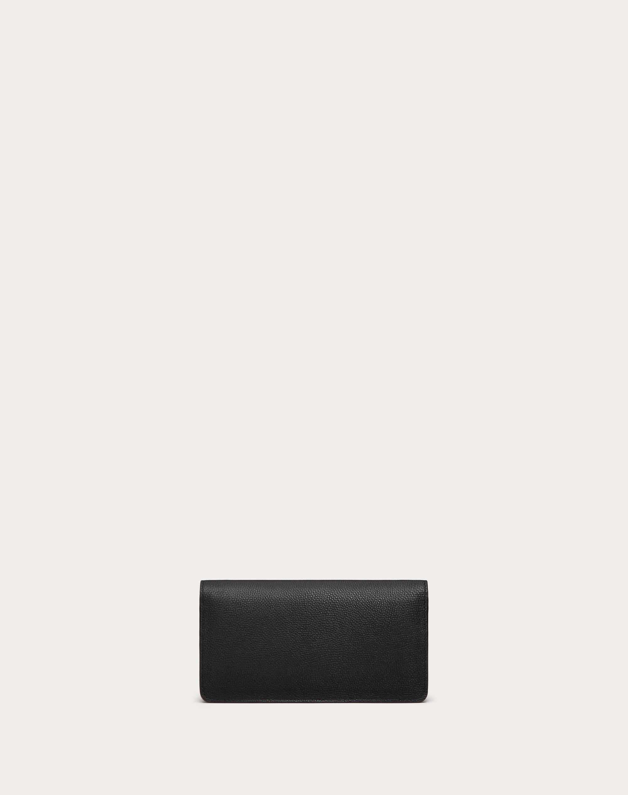 VLOGO SIGNATURE GRAINY CALFSKIN WALLET WITH CHAIN - 3