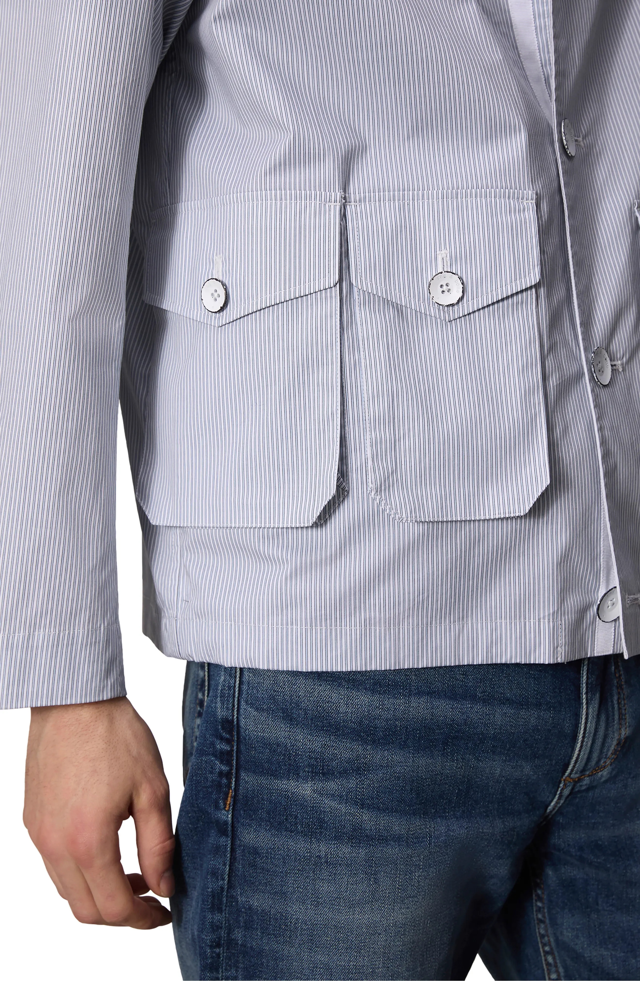 Cade Stripe Stretch Poplin Jacket - 5