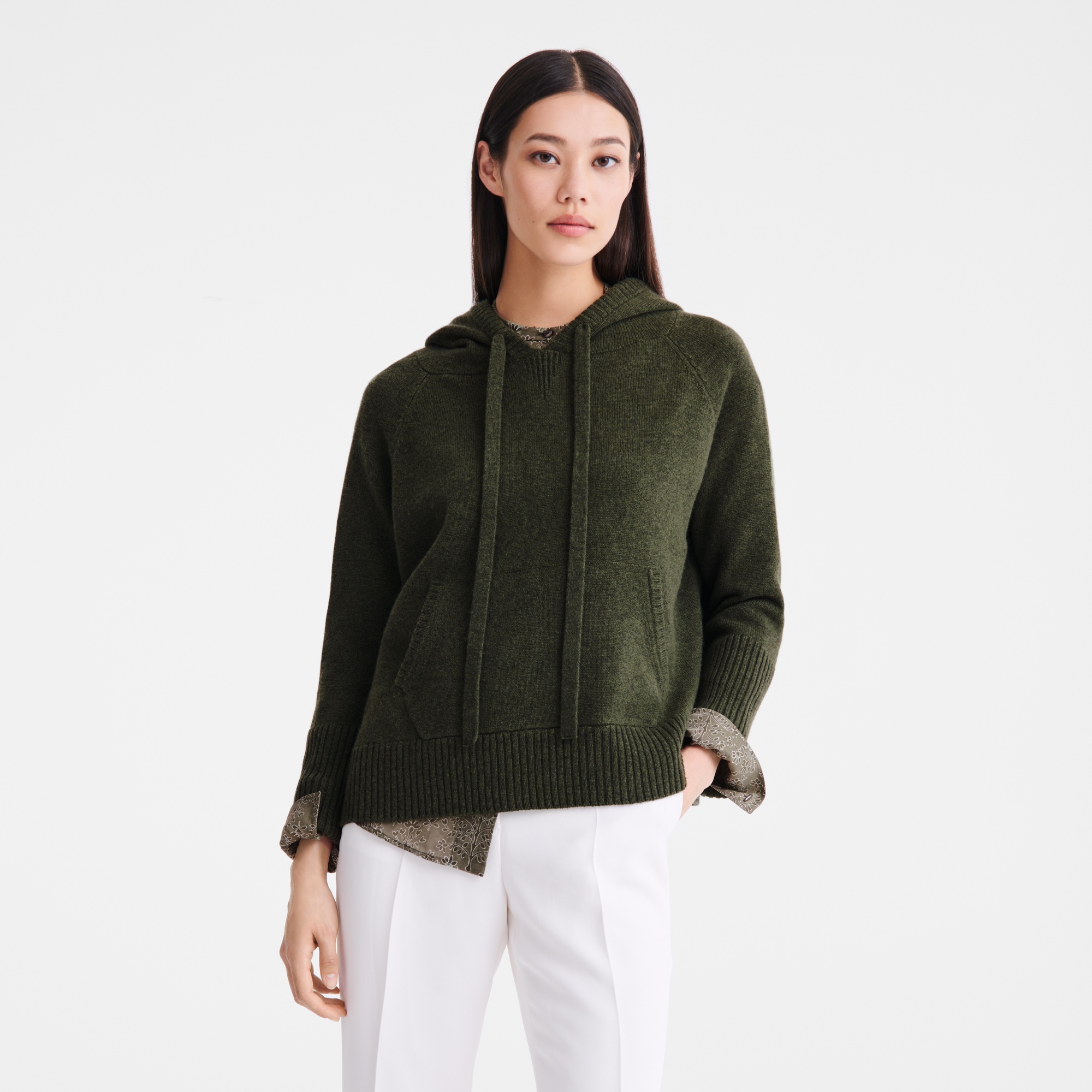 Hoodie jumper Khaki - Knit - 2