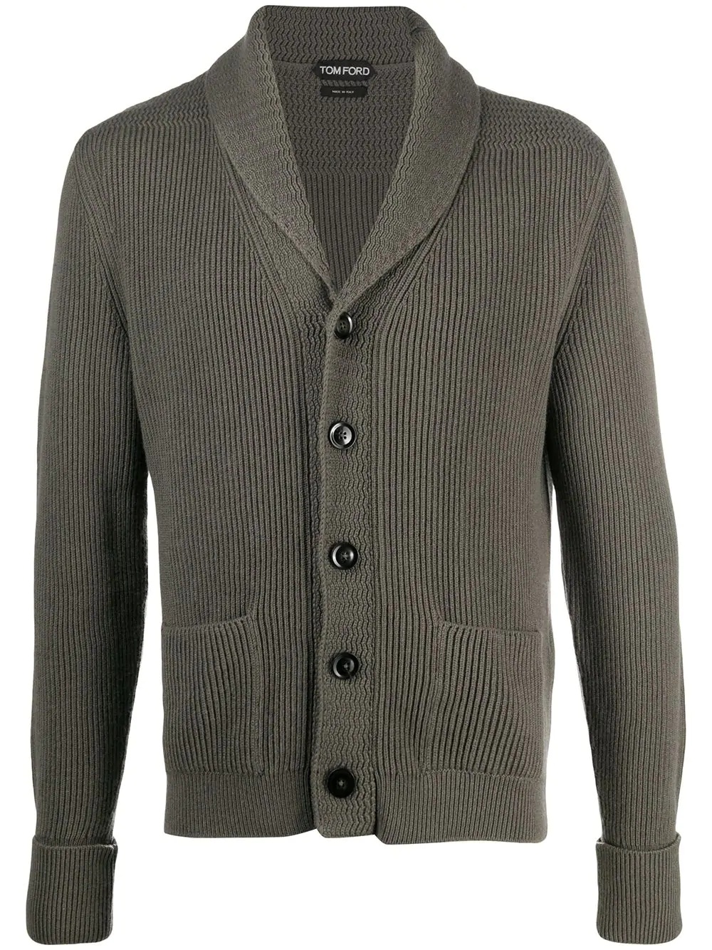 shawl-laped cashmere cardigan - 1