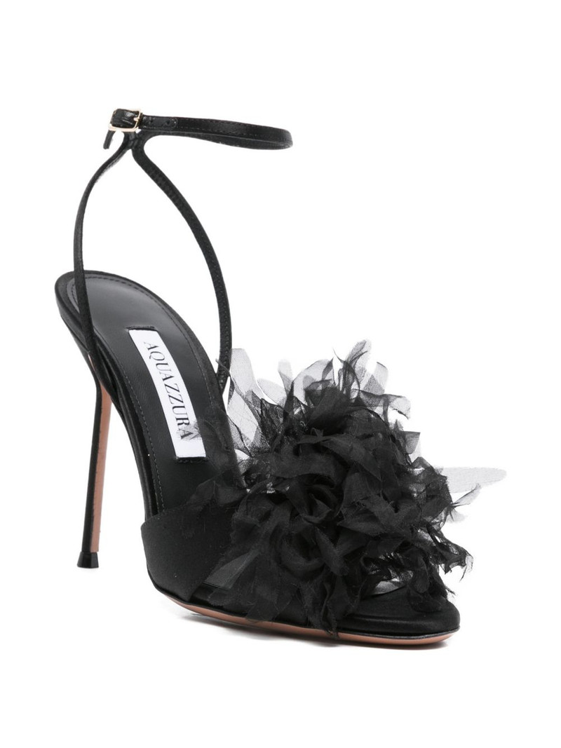 AQUAZZURA Poème flower-embellishment sandals outlook
