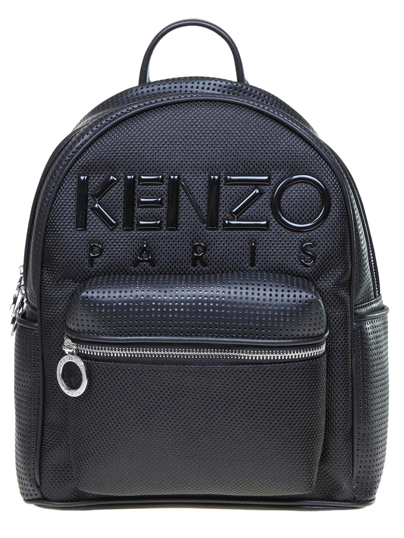 KENZO Discover Floral-Print Faux Leather Messenger Bag for Men