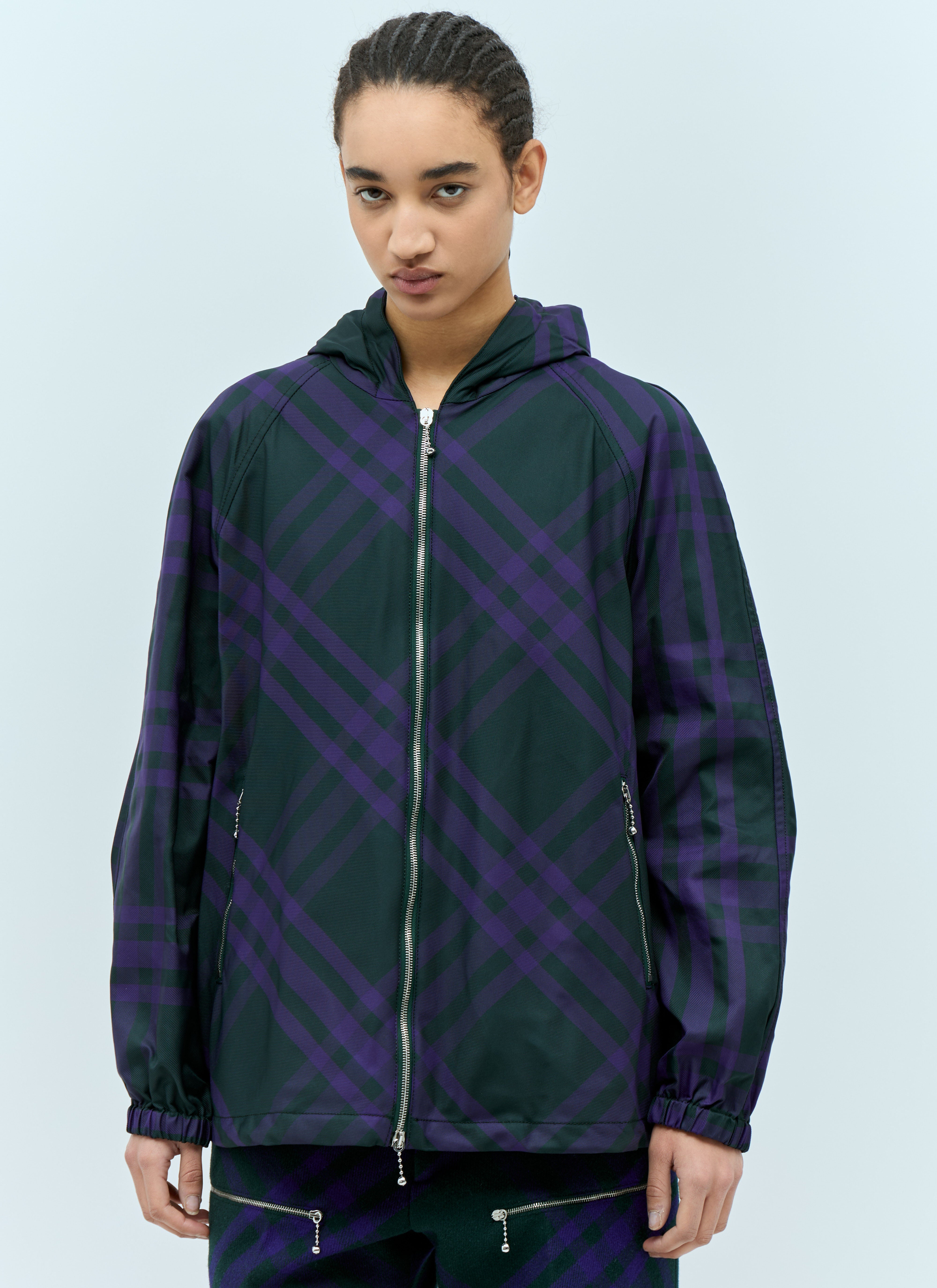 Burberry(バーバリー)Check Nylon-Twill Windbreaker Jacket Burberry Nylon Check Windbreaker Jacket | Saks Fifth Avenue